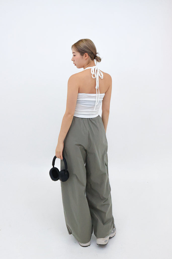 Wide Leg Cargo Trousers