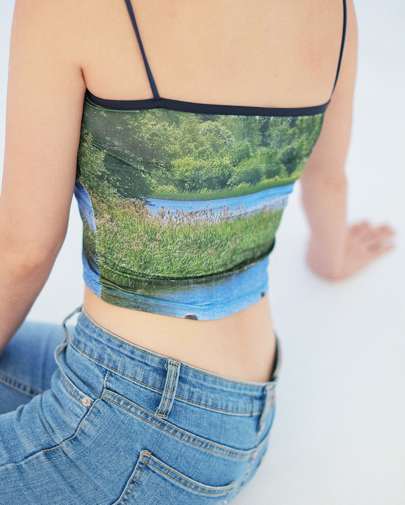 Mountain Forest Oil Painting Camisole