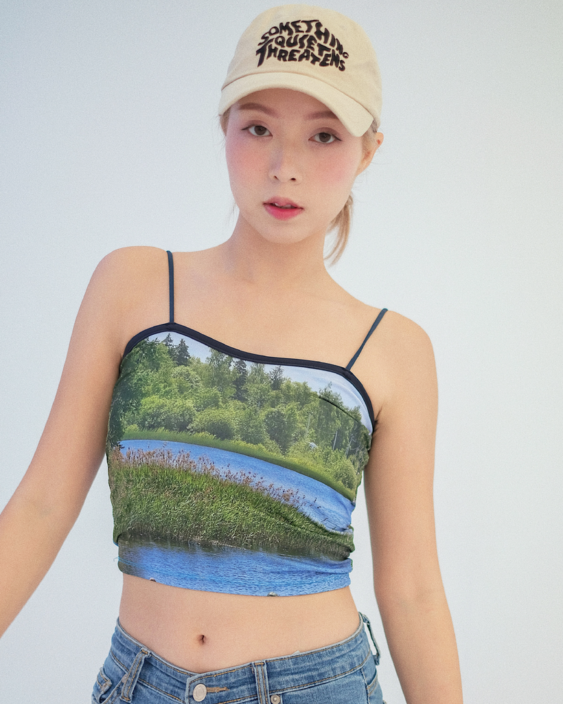 Mountain Forest Oil Painting Camisole