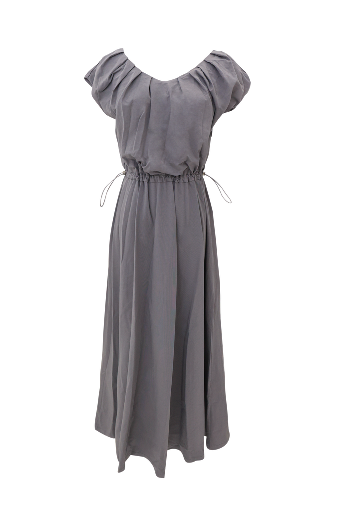 Ruff Sleeve Smocked Dress